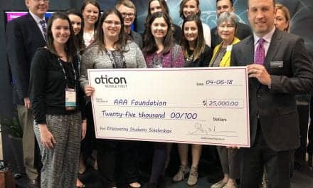 Oticon Donates K to AAA Foundation’s Empowering Students Scholarship Fund